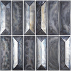 Prism Storm Beveled Brick Cast Glass Mosaic Tile | Tile Club