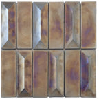 Prism Storm Beveled Brick Cast Glass Mosaic Tile | Tile Club