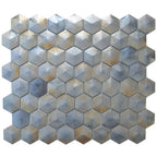 Prism Storm Beveled Hexagon Cast Glass Mosaic Tile | Tile Club