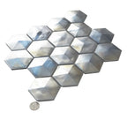 Prism Storm Beveled Hexagon Cast Glass Mosaic Tile | Tile Club