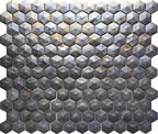 Prism Storm Beveled Hexagon Cast Glass Mosaic Tile | Tile Club