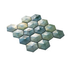 Prism Jade Beveled Hexagon Cast Glass Mosaic Tile | Tile Club