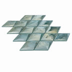 Prism Jade Beveled Diamond Cast Glass Mosaic Tile | Tile Club