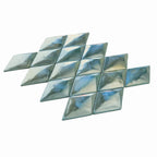 Prism Jade Beveled Diamond Cast Glass Mosaic Tile | Tile Club