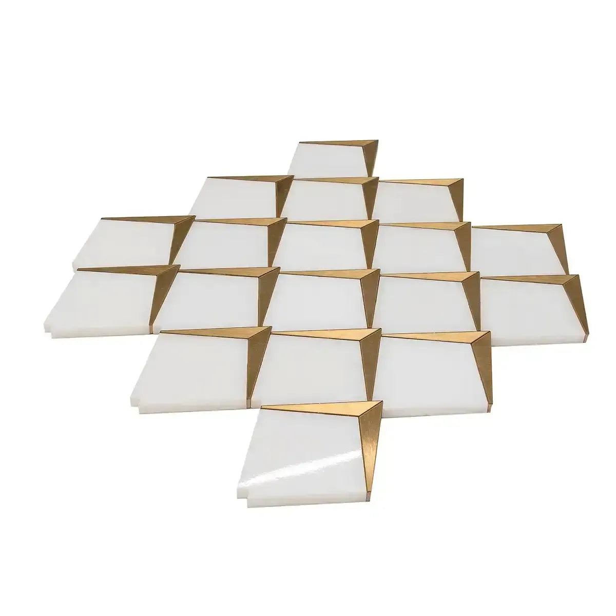 Arrowhead Brass Marble Mosaic Tile | Tile Club