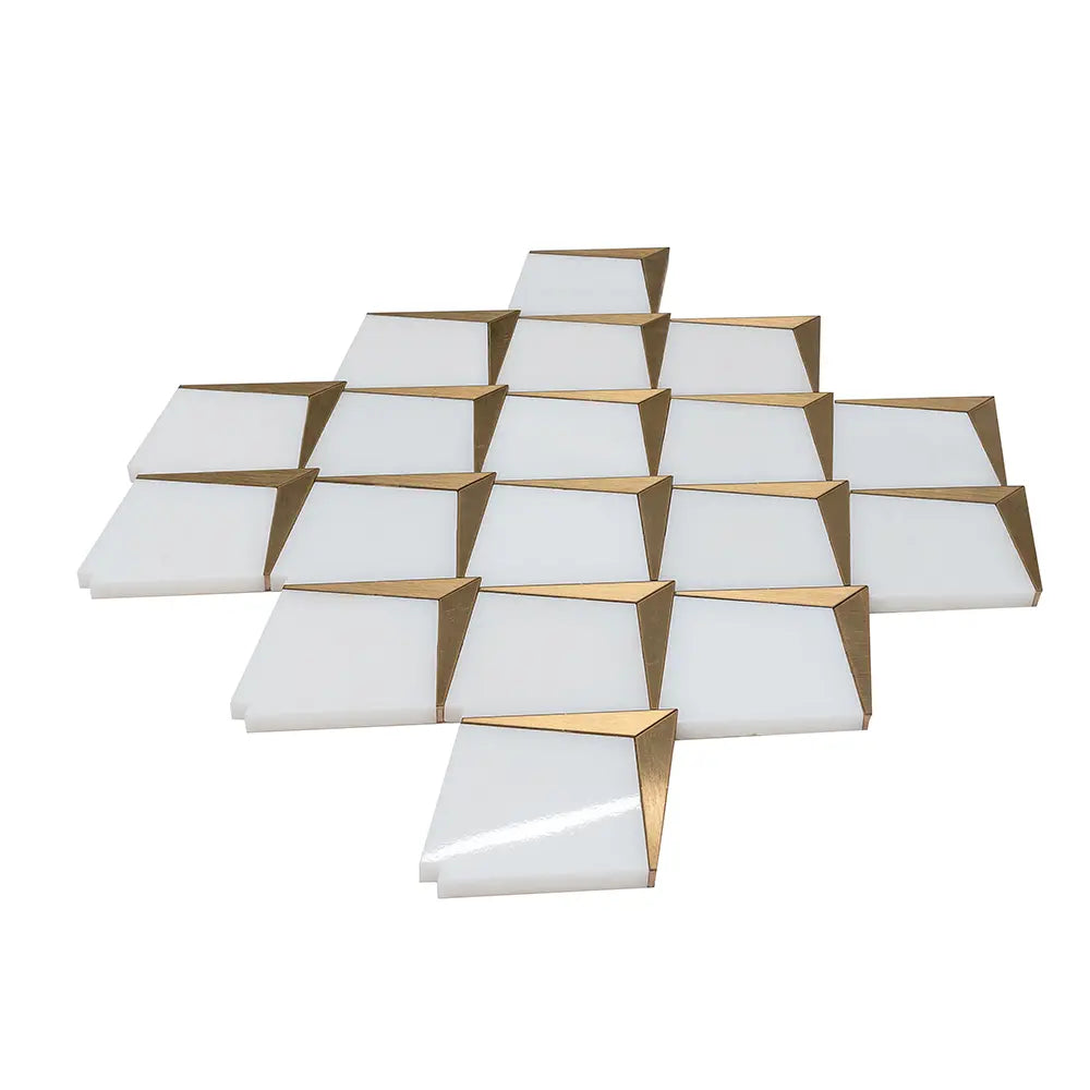 Arrowhead Brass Marble Mosaic Tile | Tile Club
