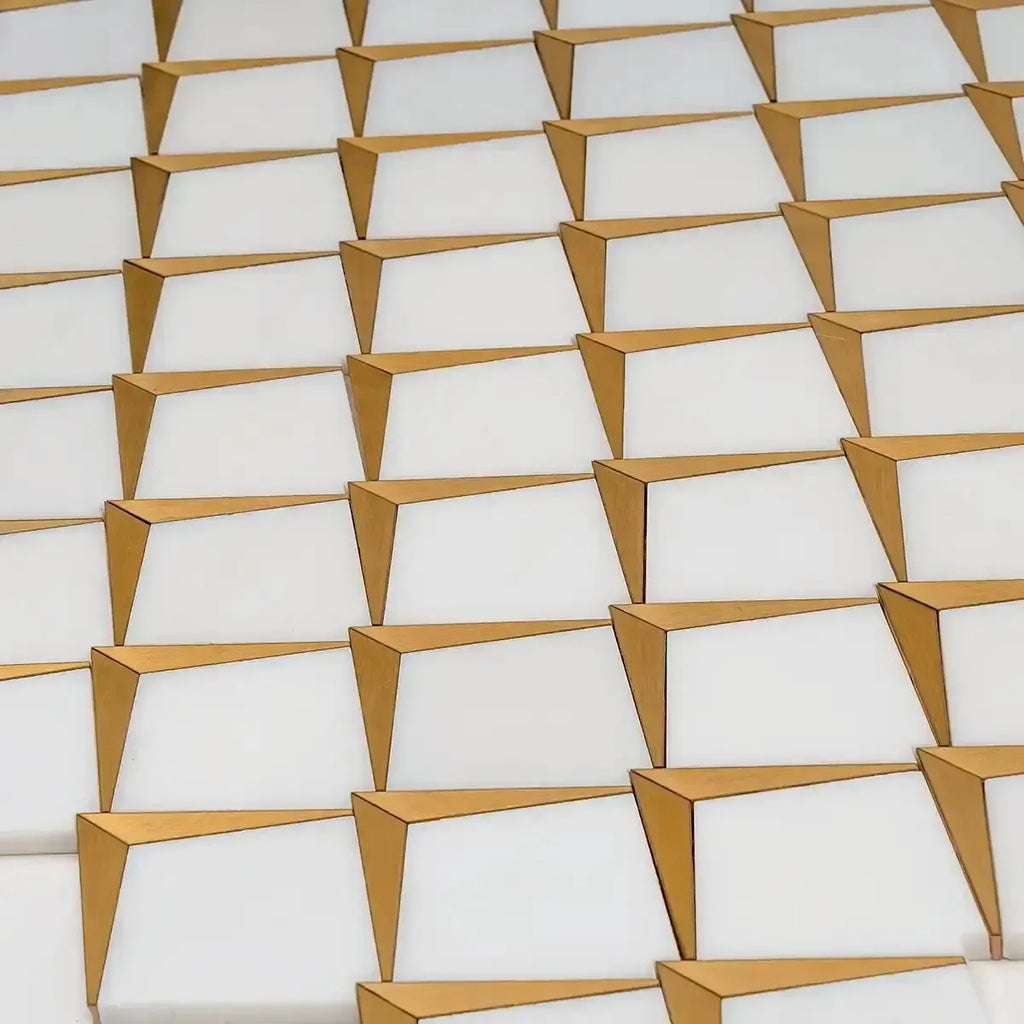 Arrowhead Brass Marble Mosaic Tile | Tile Club