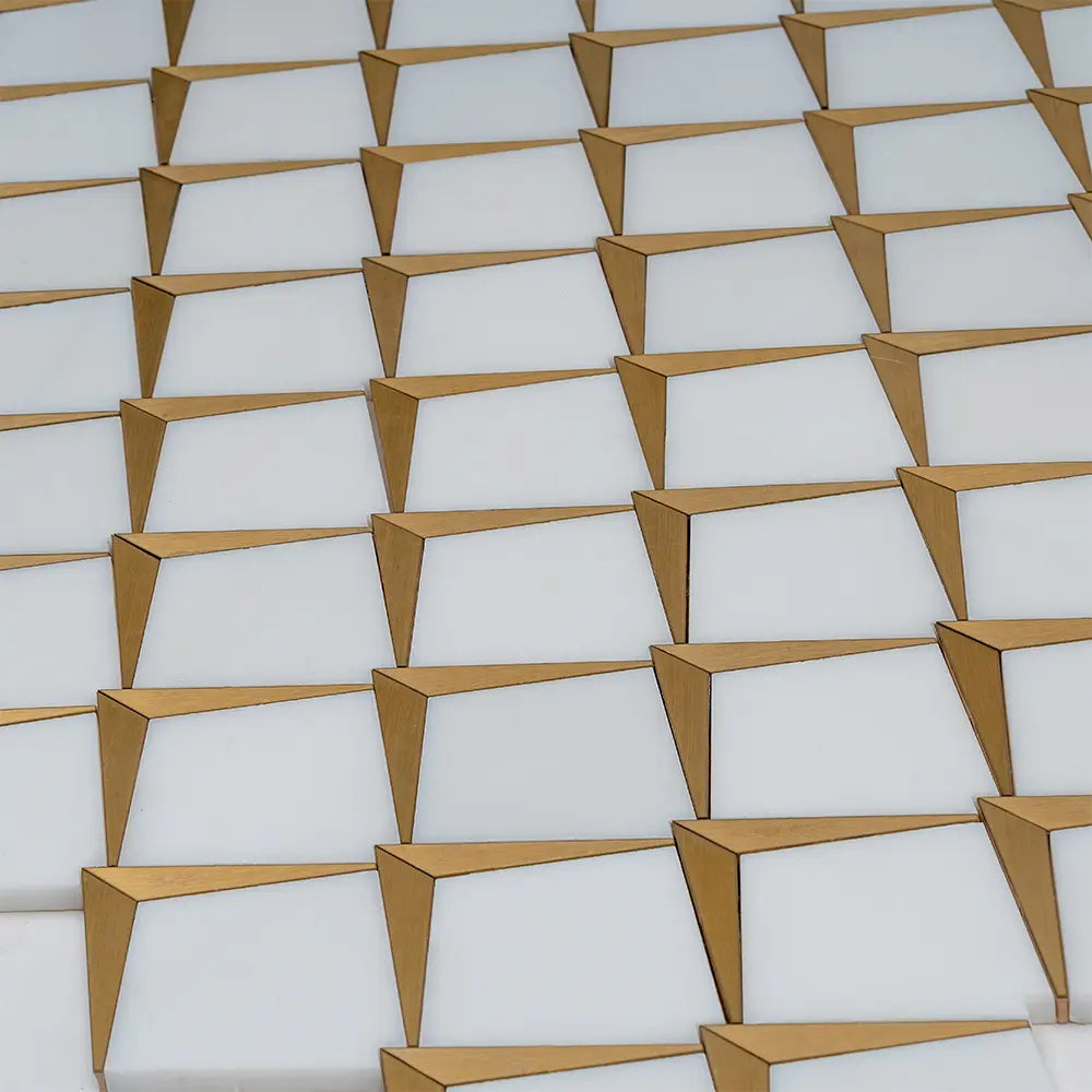 Arrowhead Brass Marble Mosaic Tile | Tile Club