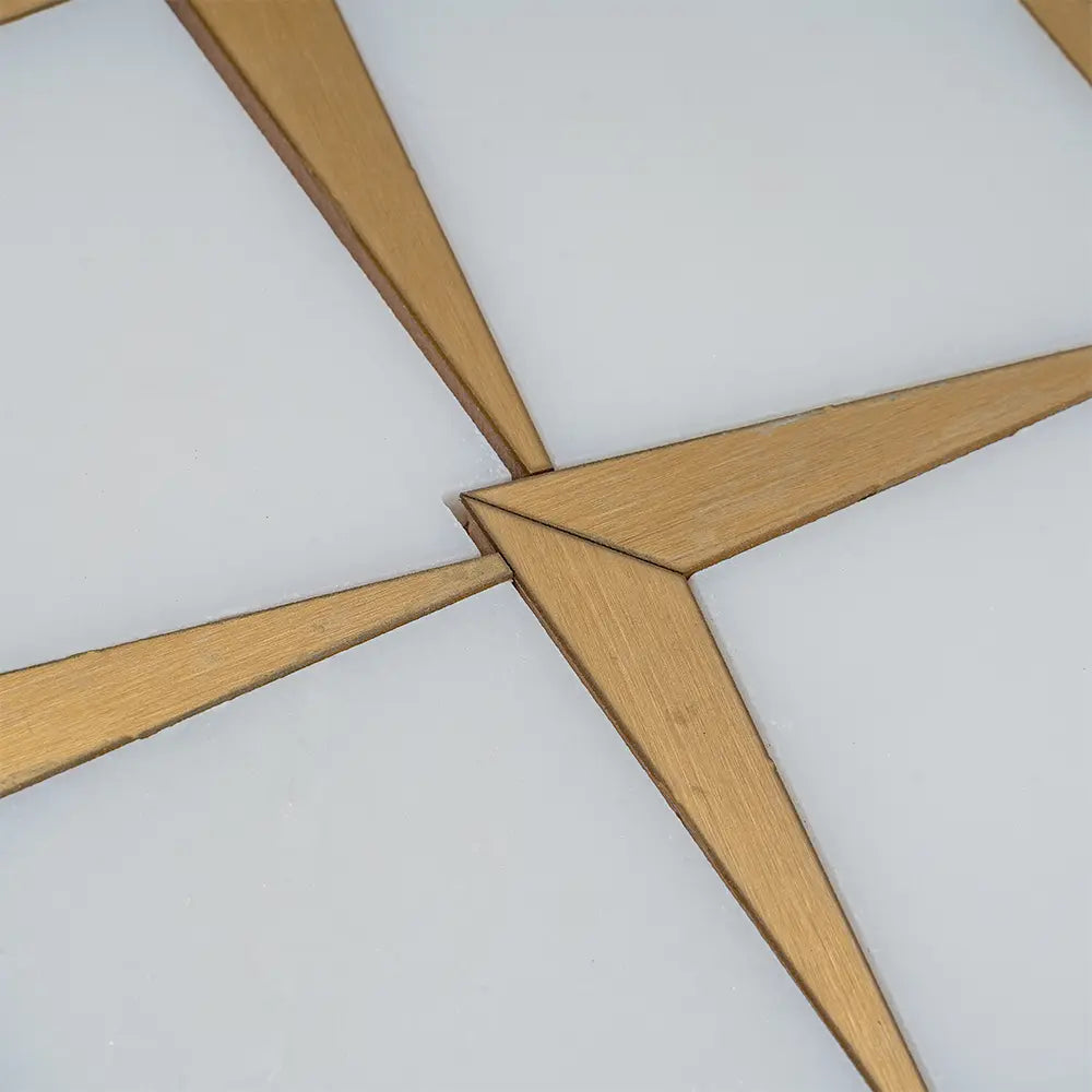 Arrowhead Brass Marble Mosaic Tile | Tile Club