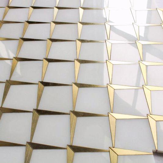 Arrowhead Brass Marble Mosaic Tile | Tile Club