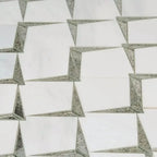 Arrowhead Antique Mirror Glass Marble Mosaic Tile | Tile Club
