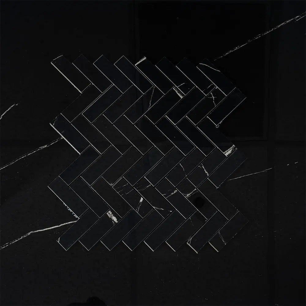 Azra Nero Black 24x48 Large Format Porcelain Tile | Tile Club