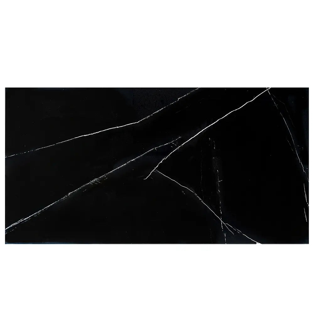 Azra Nero Black 24x48 Large Format Porcelain Tile | Tile Club