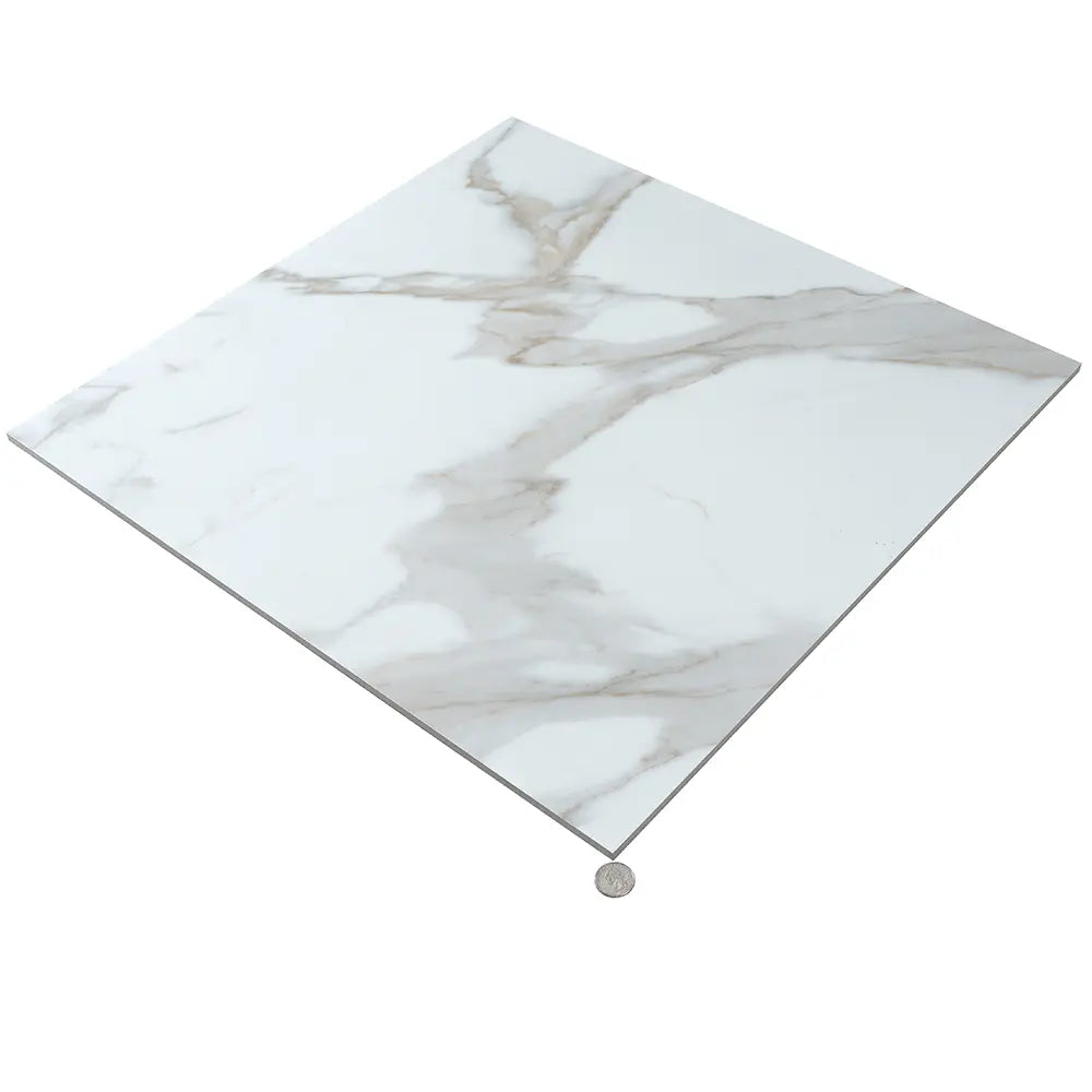 Azra Statuario Coffee 24x24 Large Format Porcelain Tile | Tile Club