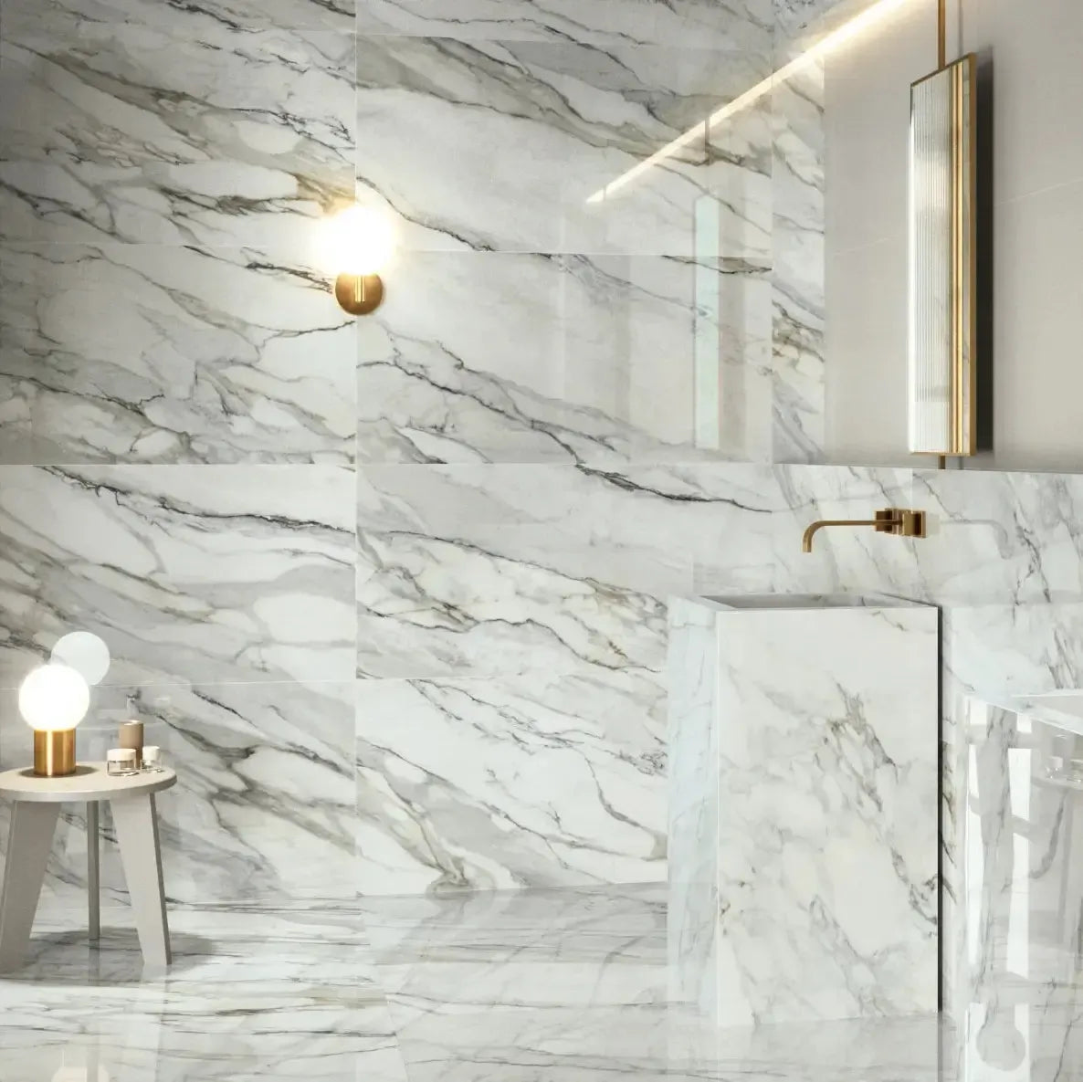 Emporio Arabescato Corchia Polished Porcelain Tile 24x48