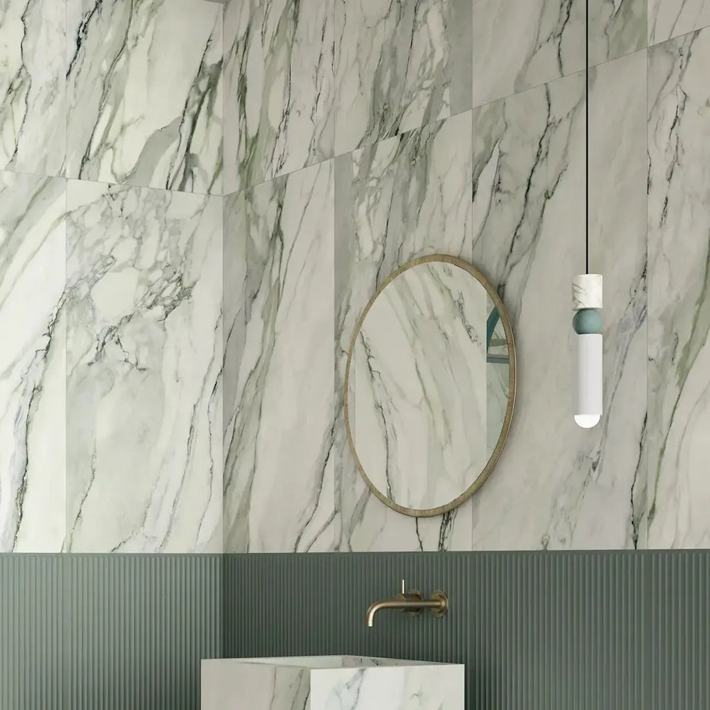 Emporio Arabescato Green Matte Porcelain Tile 24x48 | Tile Club