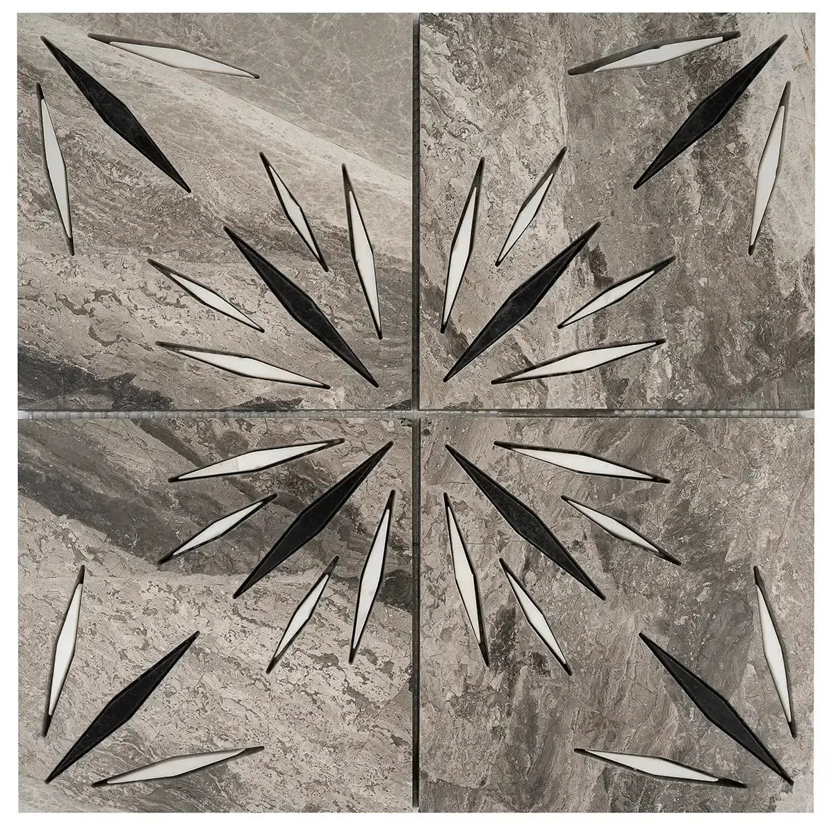 Grey Sparkle Waterjet Marble Mosaic Tile | Tile Club