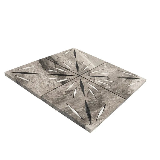 Grey Sparkle Waterjet Marble Mosaic Tile