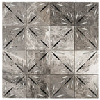 Grey Sparkle Waterjet Marble Mosaic Tile | Tile Club