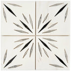 White Sparkle Waterjet Marble Mosaic Tile | Tile Club
