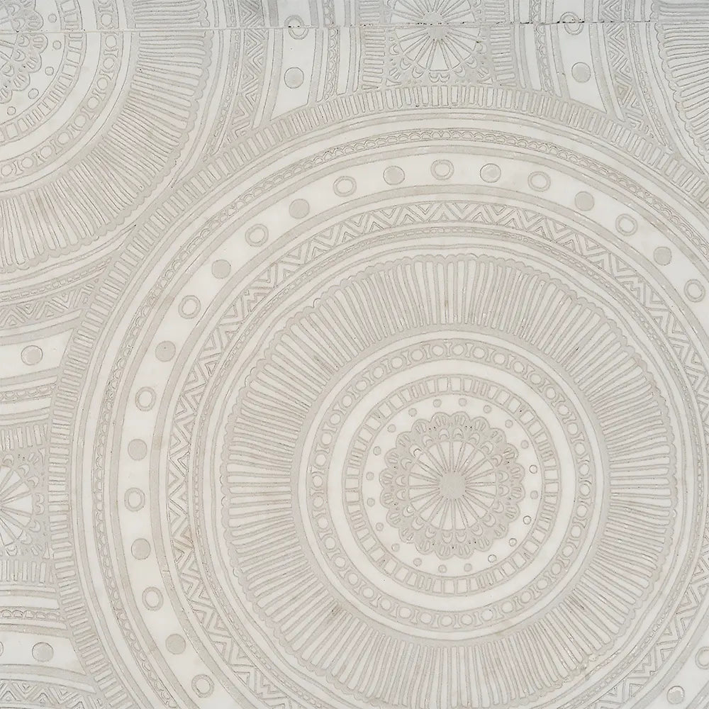 Antique Circles Etched Marble Tile | Tile Club