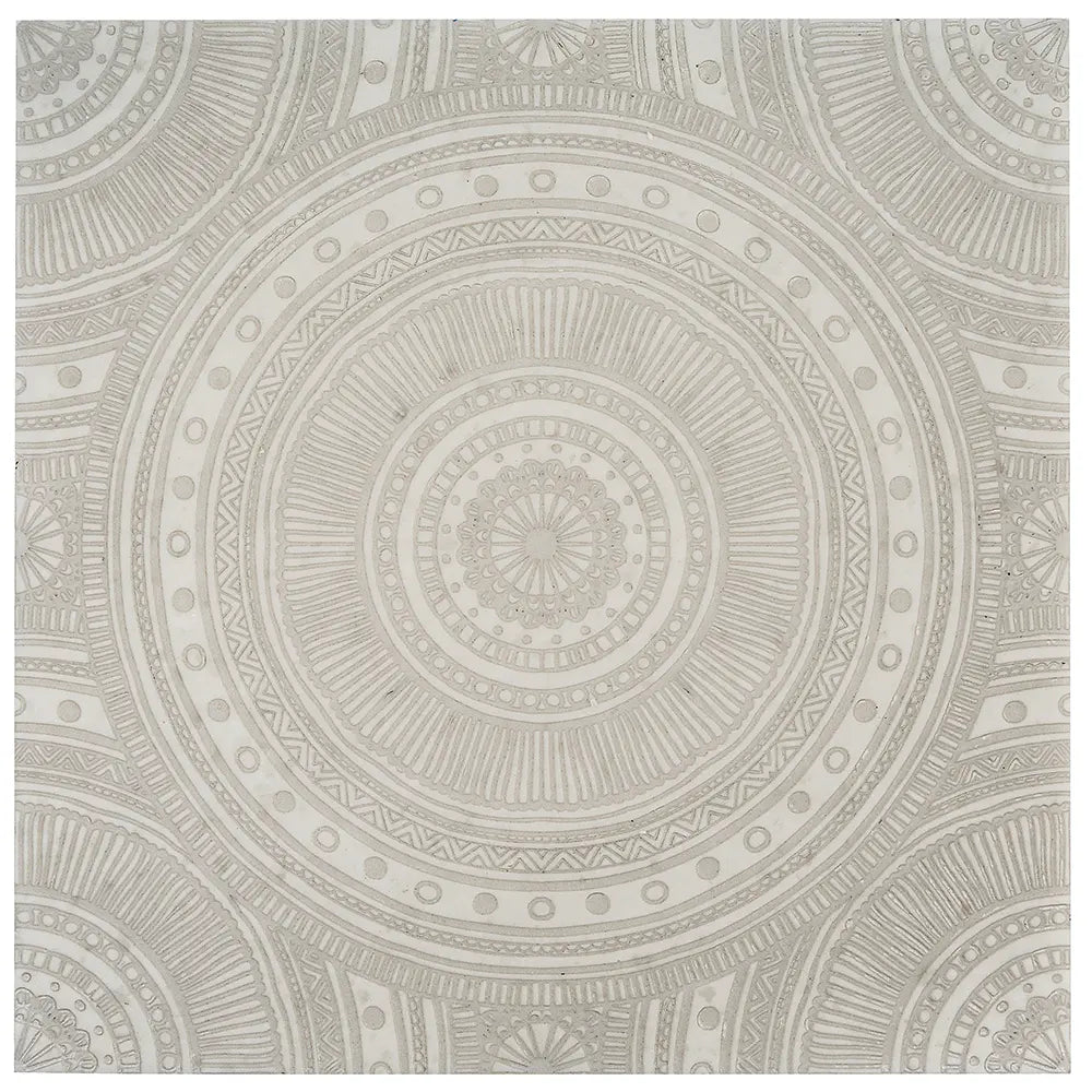 Antique Circles Etched Marble Tile | Tile Club
