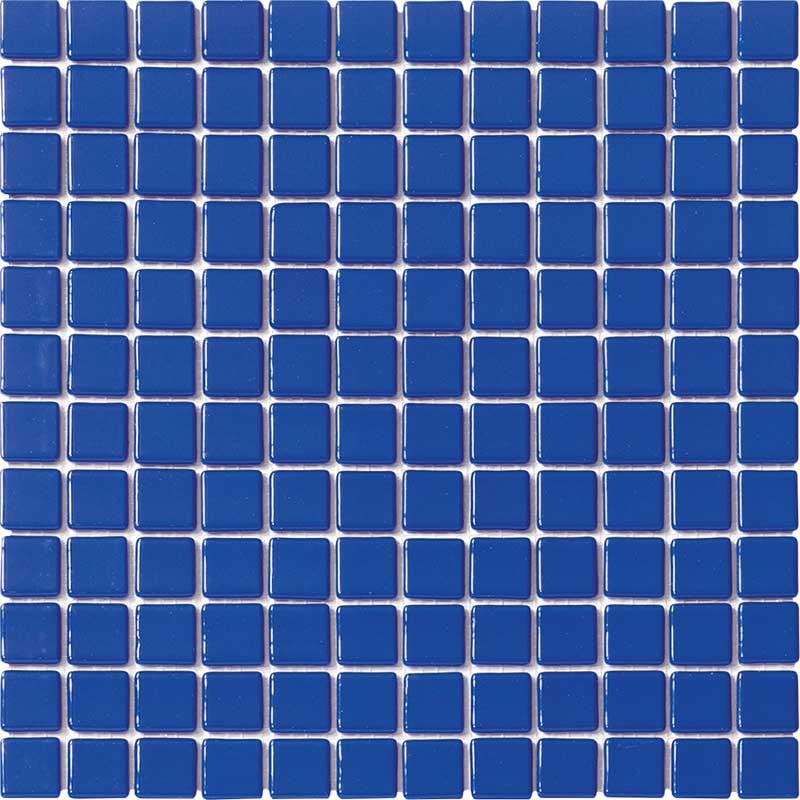 Solid Blue Marine Glass Mosaic Tile