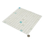 Snowfall Squares Glass Pool Tile | Tile Club