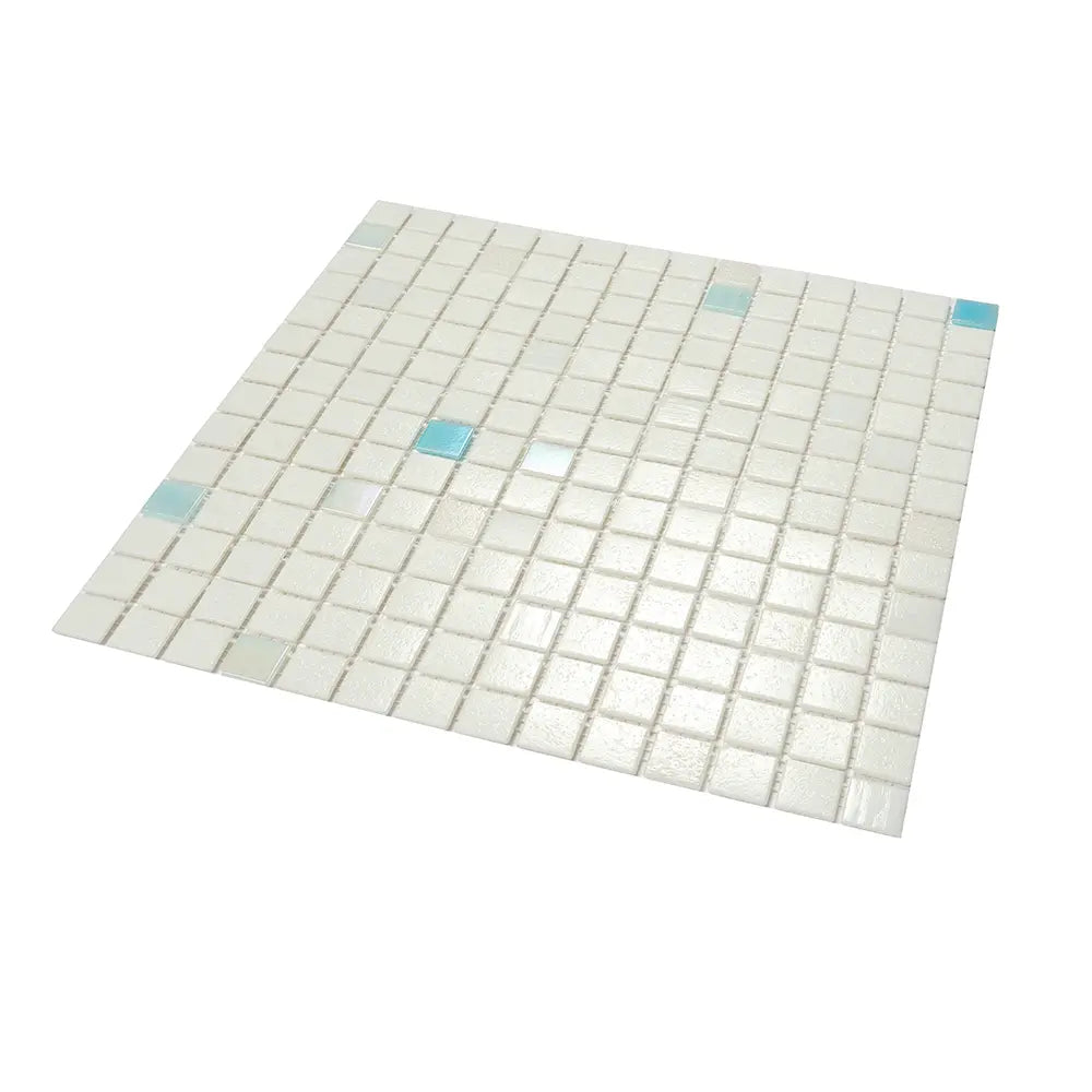 Snowfall Squares Glass Pool Tile | Tile Club