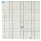 Snowfall Squares Glass Pool Tile | Tile Club