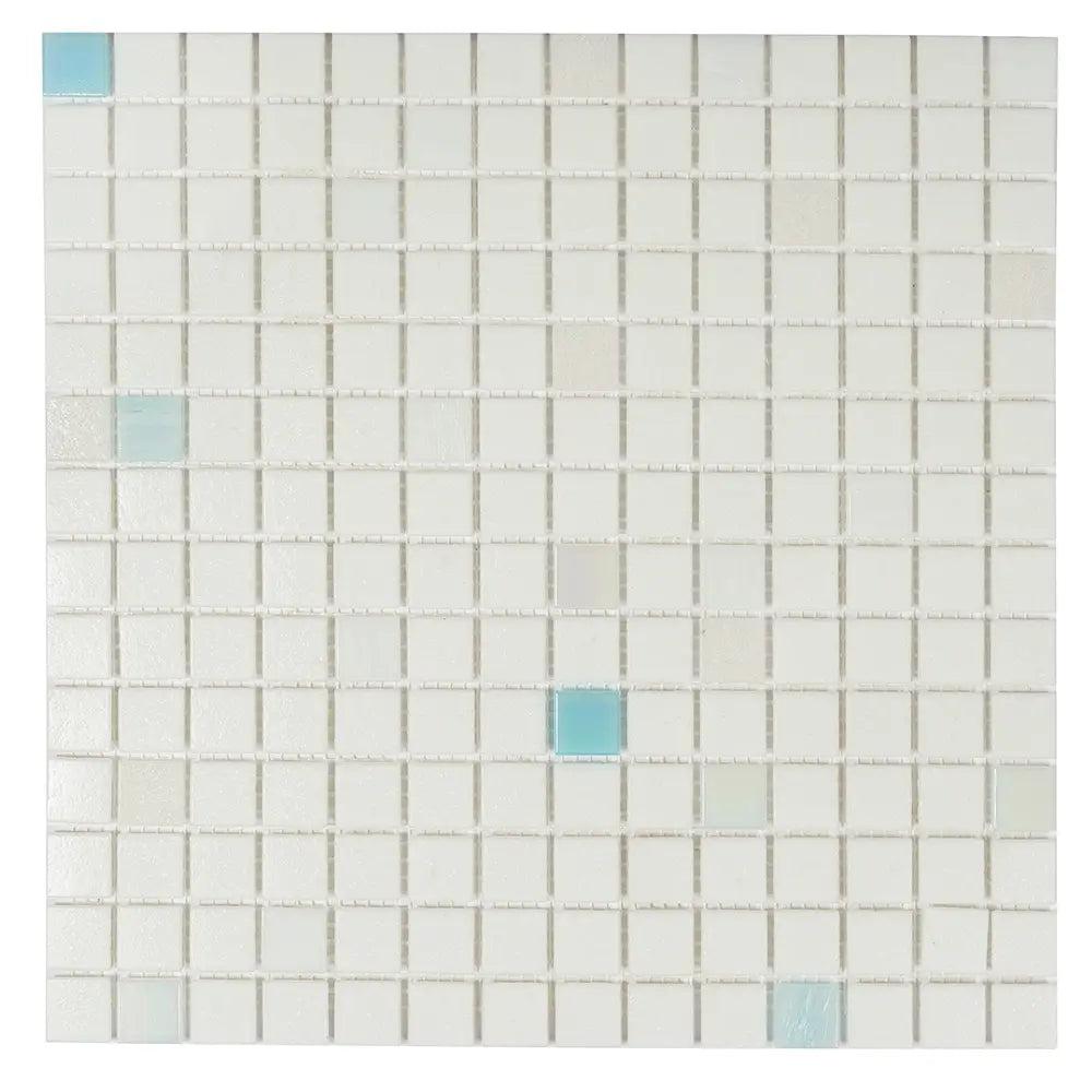 Snowfall Squares Glass Pool Tile | Tile Club
