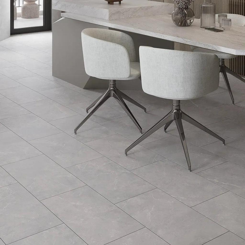 Acadia Gray Porcelain Tile 12x24 Commercial Flooring