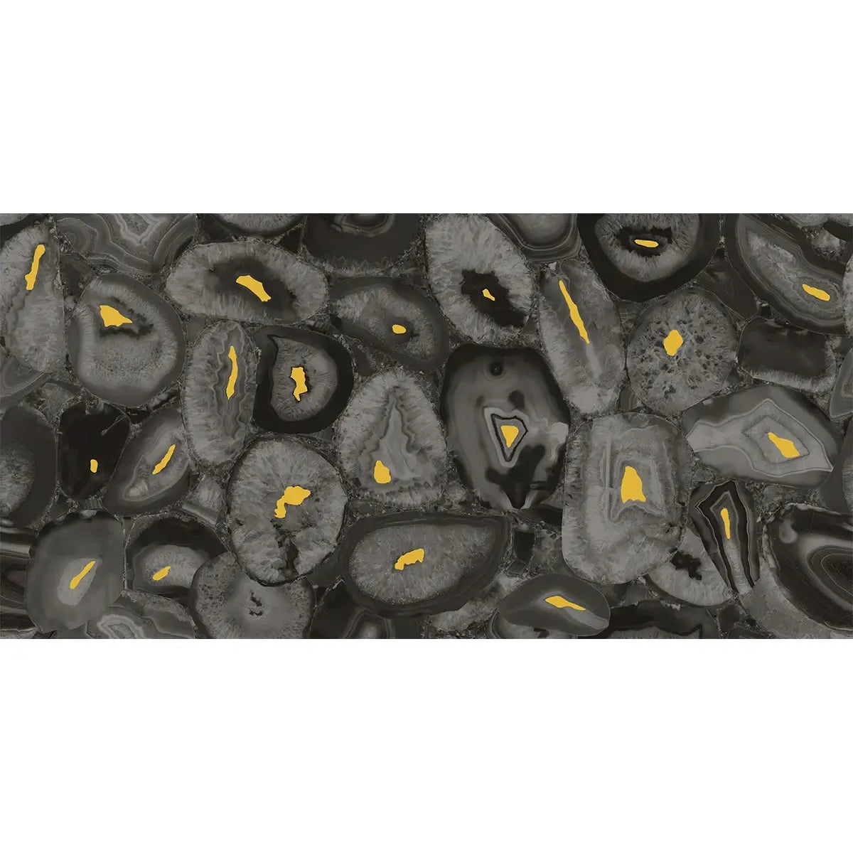 Preciosa Black Geode and Gold Porcelain Tile | Tile Club