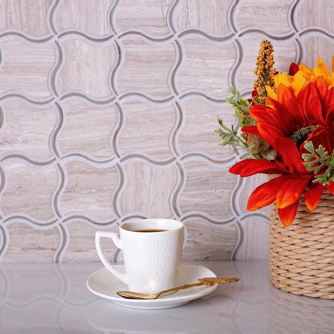 Marble Mosaic Tile Hexagon, Floral, Arabesque Translation missing en.general.meta.page