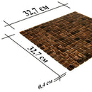 Amber Shimmer Mixed Squares Glass Pool Tile | Tile Club