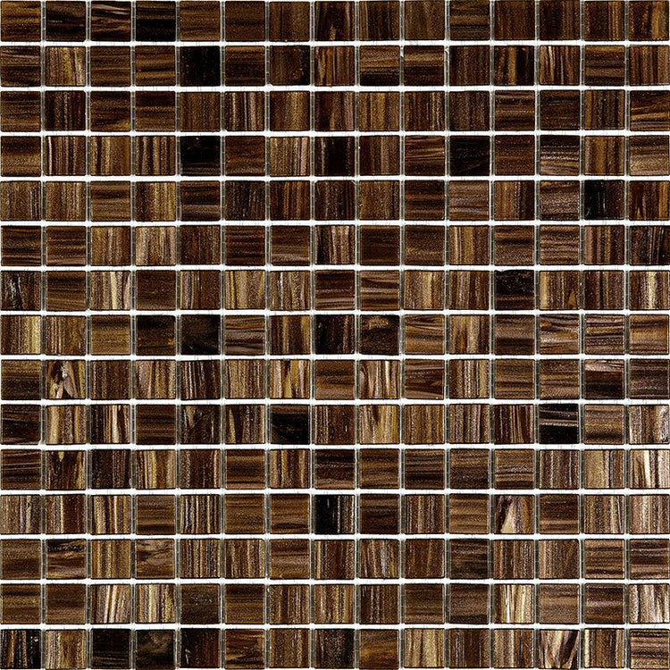 Amber Shimmer Mixed Squares Glass Pool Tile
