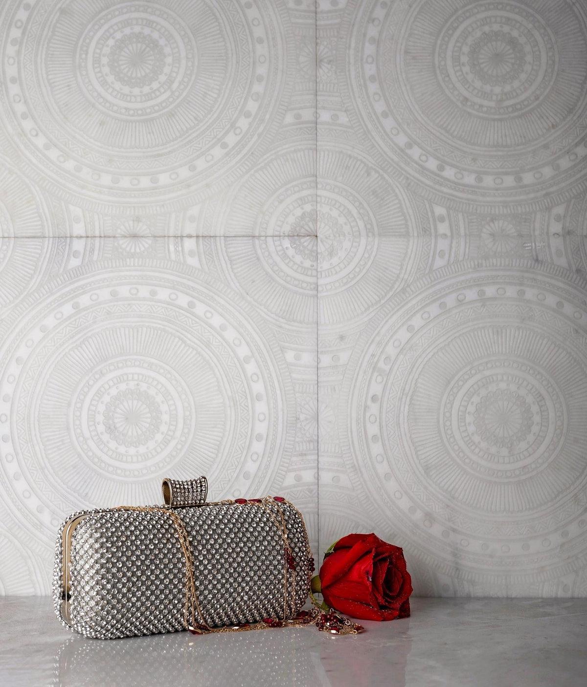 Antique Circles Etched Marble| Tile Club