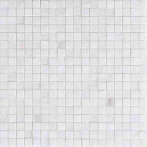 Ashy White Square Glass Pool Tile Sample