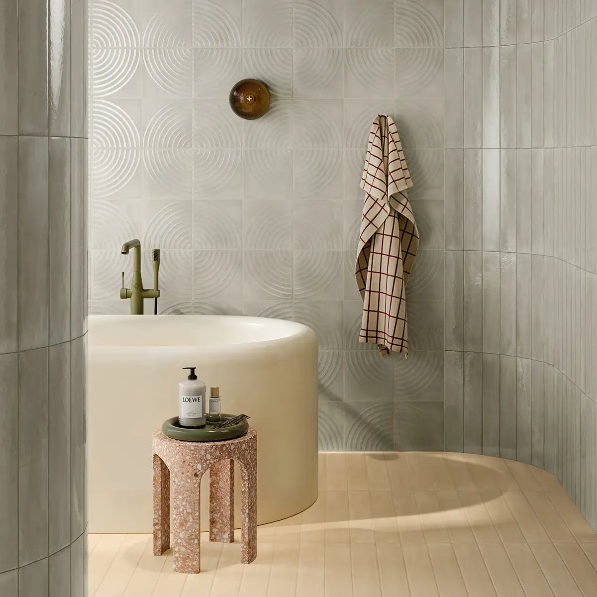Sonus Ripple Eucalyptus 3D Tile | Tile Club