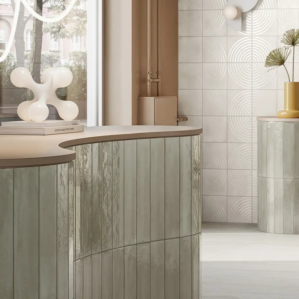 Sonus Brick Eucalyptus Glossy Subway Tile | Tile Club