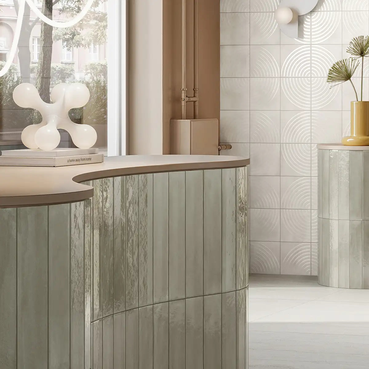 Sonus Brick Eucalyptus Glossy Subway Tile | Tile Club