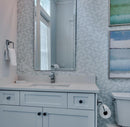 11" x 11" Fish scale Marble Mosaic Tile
