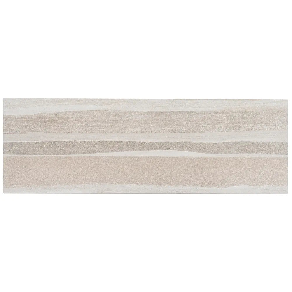 Dunescape Deco Beige 12x36 Large Format Ceramic Tile | Tile Club