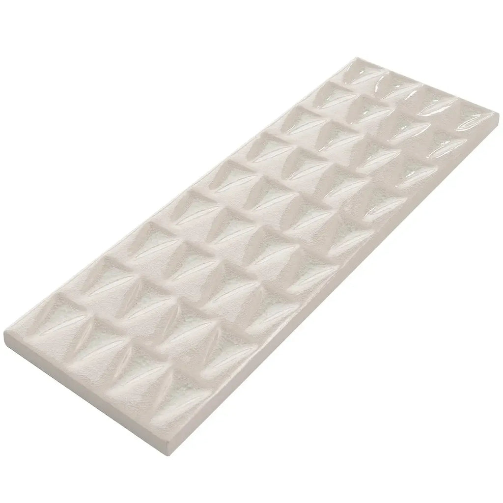 Cayo White Crackle Ceramic Subway Tile | Tile Club