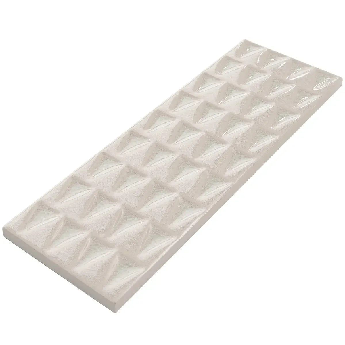 Cayo White Crackle Ceramic Subway Tile | Tile Club