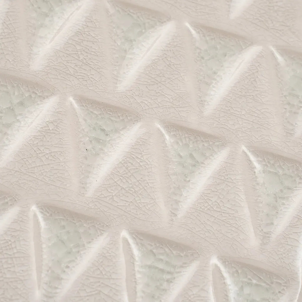 Cayo White Crackle Ceramic Subway Tile | Tile Club