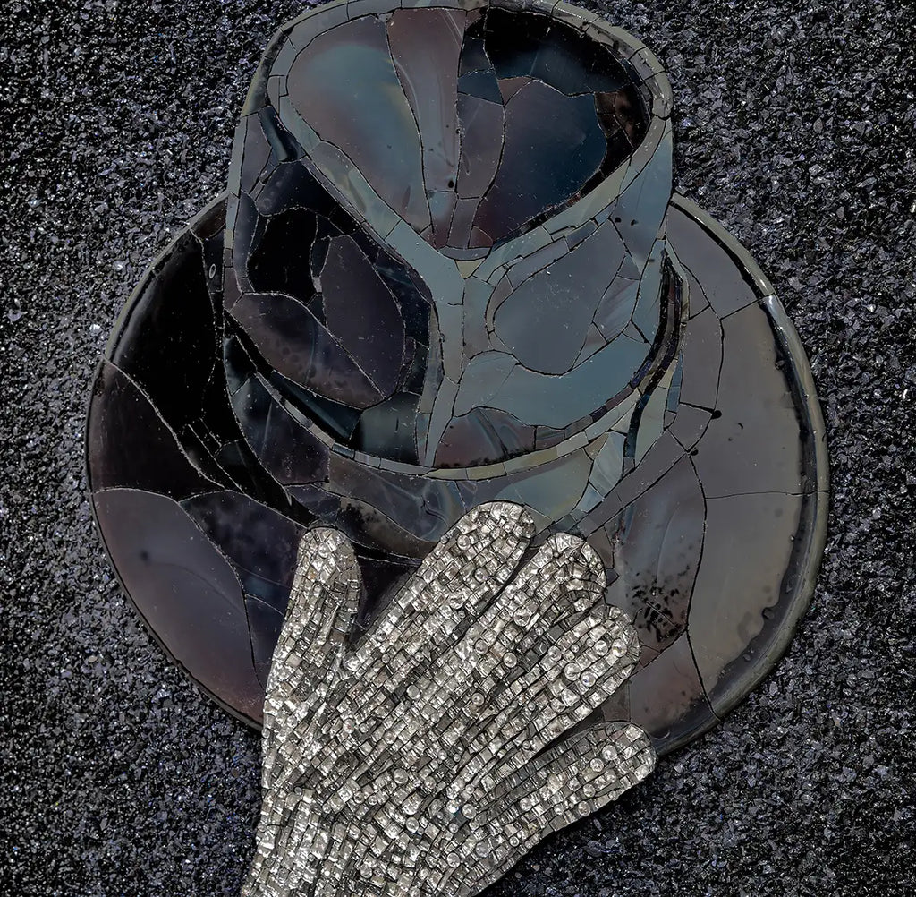 Pop Icon Hat and Glove Tiled Mosaic Mural