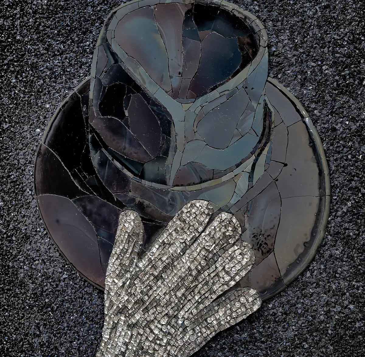 Pop Icon Hat and Glove Tiled Mosaic Mural