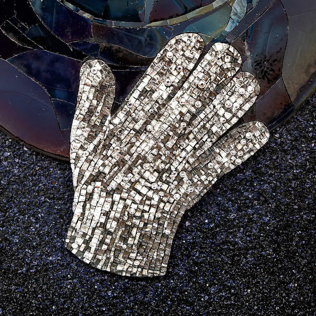 Pop Icon Hat and Glove Tiled Mosaic Mural