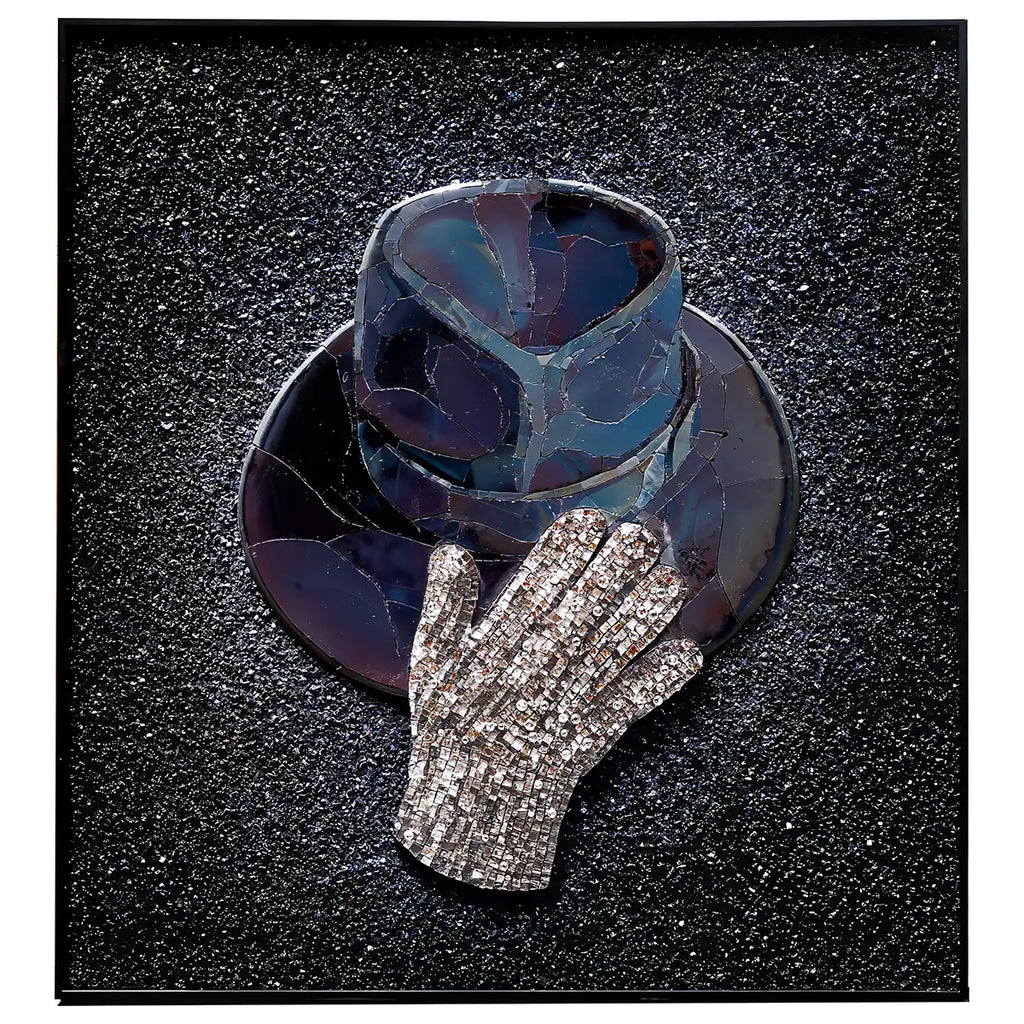 Pop Icon Hat and Glove Tiled Mosaic Mural